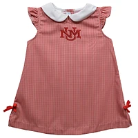 Toddler Girls Vive La Fete Red New Mexico Lobos Mini Check Pattern A-Line Dress