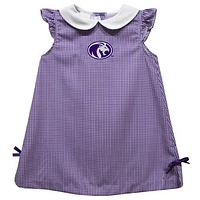 Toddler Girls Vive La Fete Purple North Alabama Lions Mini Check Pattern A-Line Dress