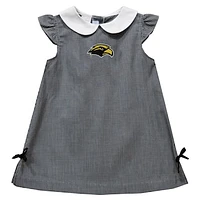 Toddler Girls Vive La Fete Black Southern Miss Golden Eagles Mini Check Pattern A-Line Dress