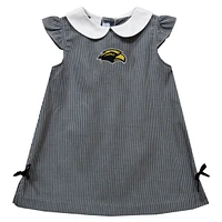 Toddler Girls Vive La Fete Black Southern Miss Golden Eagles Mini Check Pattern A-Line Dress