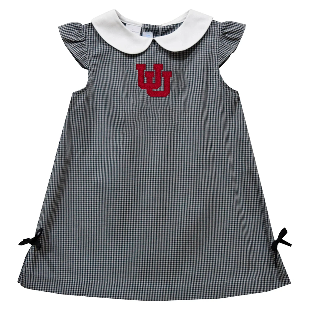Toddler Girls Vive La Fete Utah Utes Mini Check Pattern A-Line Dress