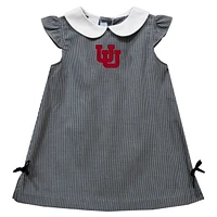 Toddler Girls Vive La Fete Utah Utes Mini Check Pattern A-Line Dress