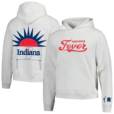 Unisex round21 Gray Indiana Fever Rise Pullover Hoodie
