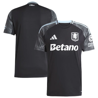 Men's adidas  Black Aston Villa 2025/26 Away Replica Jersey