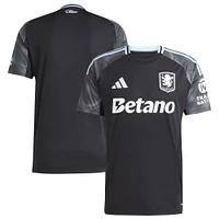 Men's adidas  Black Aston Villa 2025/26 Away Replica Jersey