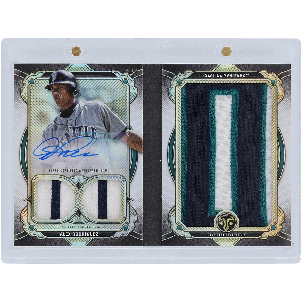 Alex Rodriguez Seattle Mariners Autographed 2024 Topps Triple Threads Game Used Letter Booklet #LARCB-AROD #2/3 Card