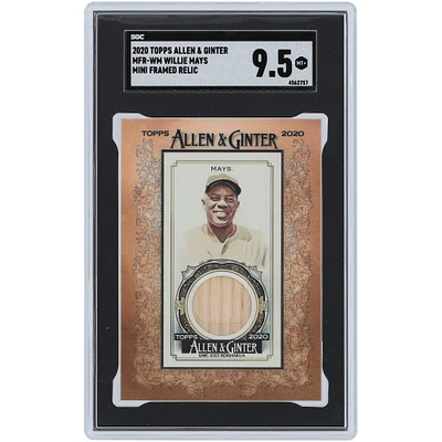 Willie Mays San Francisco Giants 2020 Topps Allen & Ginter Mini Framed Relic #MFR-WM SGC Authenticated 9.5 Card