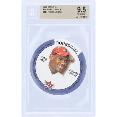 LeBron James Cleveland Cavaliers 2003-04 Fleer Ultra Roundball Discs #31 BGS Authenticated 9.5 Rookie Card