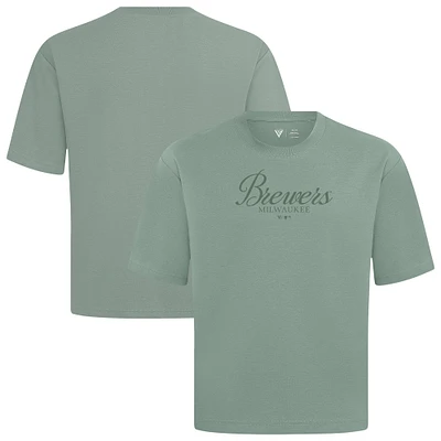 Men's Levelwear Milwaukee Brewers Ethereal Oversized Luxe Signature Knit T-Shirt