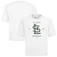 Men's Levelwear White St. Louis Cardinals Crossway Oversized Luxe Signature Knit T-Shirt