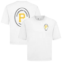Men's Levelwear White Pittsburgh Pirates Signet Oversized Luxe Signature Knit T-Shirt