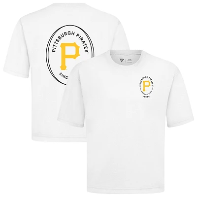 Men's Levelwear White Pittsburgh Pirates Signet Oversized Luxe Signature Knit T-Shirt