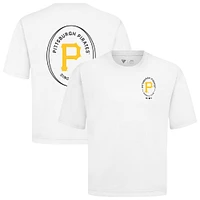 Men's Levelwear White Pittsburgh Pirates Signet Oversized Luxe Signature Knit T-Shirt