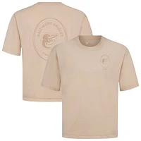 Men's Levelwear Khaki Baltimore Orioles Signet Oversized Luxe Signature Knit T-Shirt