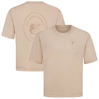 Men's Levelwear Khaki Baltimore Orioles Signet Oversized Luxe Signature Knit T-Shirt