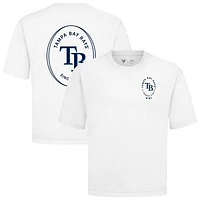 Men's Levelwear White Tampa Bay Rays Signet Oversized Luxe Signature Knit T-Shirt