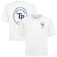 Men's Levelwear White Tampa Bay Rays Signet Oversized Luxe Signature Knit T-Shirt