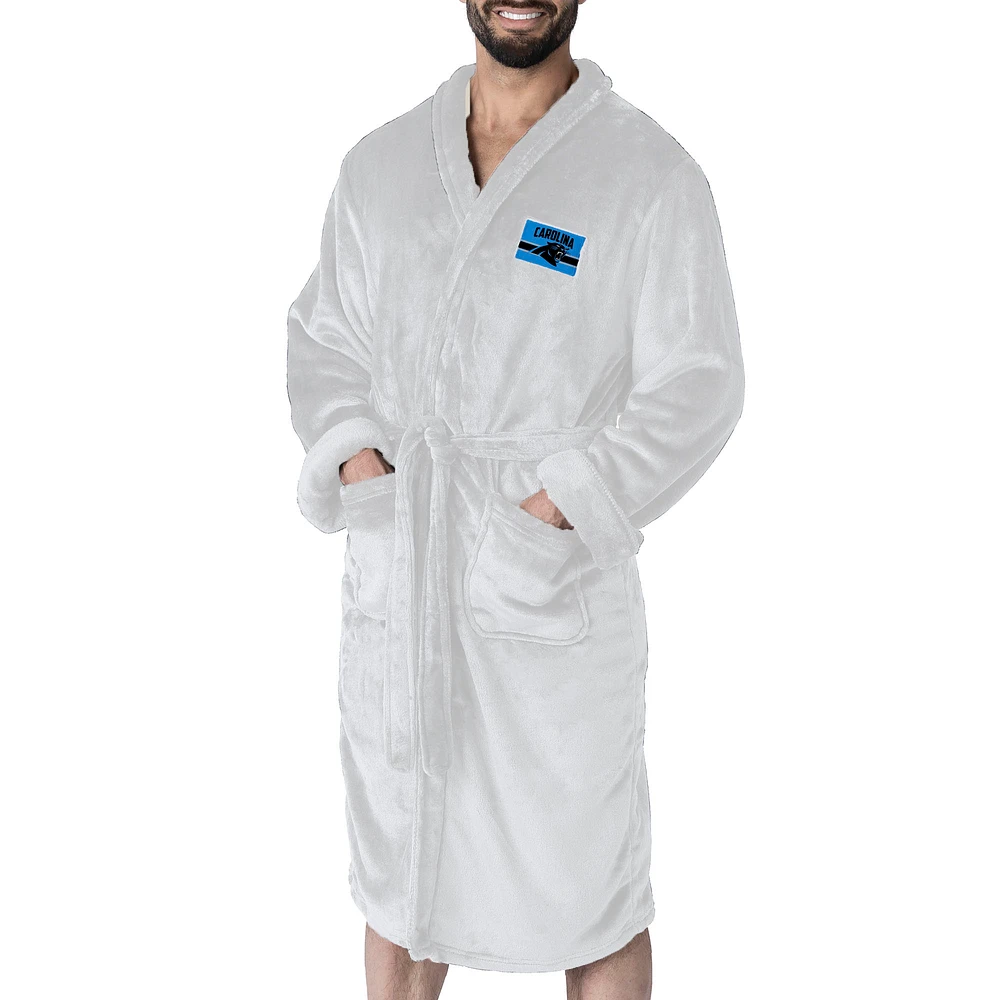 Men's The Northwest Group White Carolina Panthers Rollout Silk Touch Robe