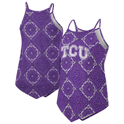 Women's Colosseum  Purple TCU Horned Frogs Wrangler Bandana Tank Top