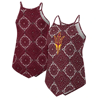 Women's Colosseum  Maroon Arizona State Sun Devils Wrangler Bandana Tank Top