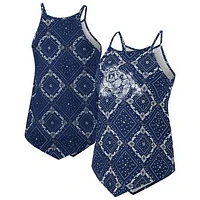 Women's Colosseum  Navy Fresno State Bulldogs Wrangler Bandana Tank Top
