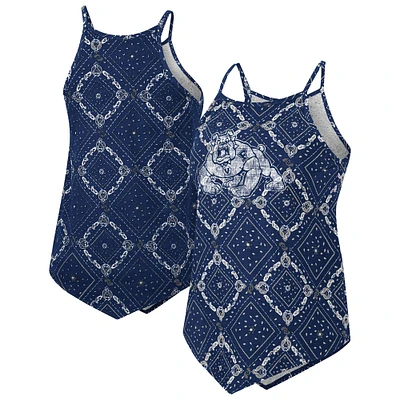 Women's Colosseum  Navy Fresno State Bulldogs Wrangler Bandana Tank Top