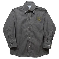 Infant Vive La Fete Black Cal State L.A. Golden Eagles Gingham Button-Down Long Sleeve Shirt