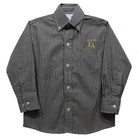 Infant Vive La Fete Black Cal State L.A. Golden Eagles Gingham Button-Down Long Sleeve Shirt
