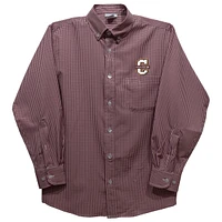 Infant Vive La Fete Maroon Charleston Cougars Gingham Button-Down Long Sleeve Shirt