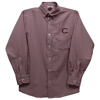 Infant Vive La Fete Maroon Colgate Raiders Gingham Button-Down Long Sleeve Shirt
