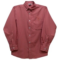 Infant Vive La Fete Red Houston Cougars Gingham Button-Down Long Sleeve Shirt