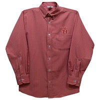 Infant Vive La Fete Red Houston Cougars Gingham Button-Down Long Sleeve Shirt