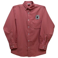 Infant Vive La Fete Red Fresno State Bulldogs Gingham Button-Down Long Sleeve Shirt