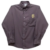 Infant Vive La Fete Garnet Florida State Seminoles Gingham Button-Down Long Sleeve Shirt