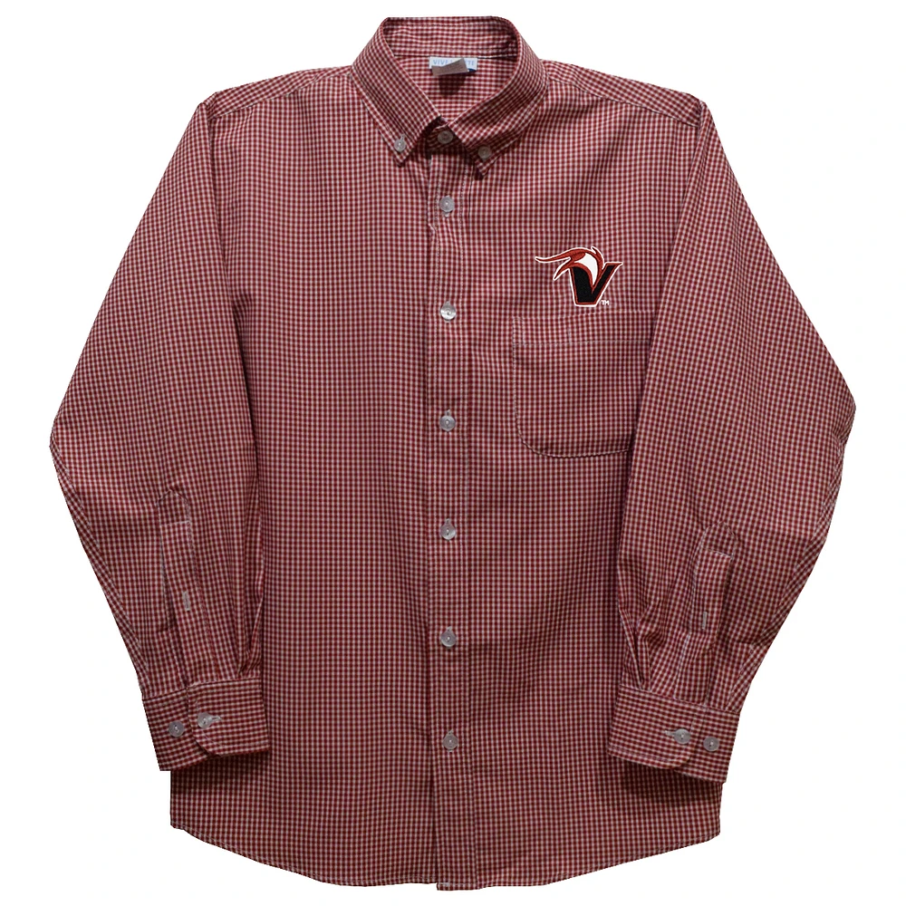 Infant Vive La Fete Red Hawaii Hilo Vulcans Gingham Button-Down Long Sleeve Shirt