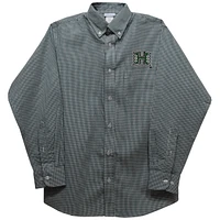 Infant Vive La Fete Green Hawaii Rainbow Warriors Gingham Button-Down Long Sleeve Shirt