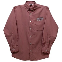 Infant Vive La Fete Red Henderson State Reddies Gingham Button-Down Long Sleeve Shirt