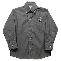 Infant Vive La Fete Black Idaho Vandals Gingham Button-Down Long Sleeve Shirt