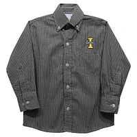 Infant Vive La Fete Black Idaho Vandals Gingham Button-Down Long Sleeve Shirt