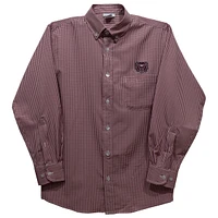 Infant Vive La Fete Maroon Missouri State University Bears Gingham Button-Down Long Sleeve Shirt