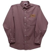 Infant Vive La Fete Maroon CMU Mavericks Gingham Button-Down Long Sleeve Shirt