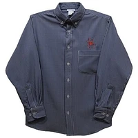 Infant Vive La Fete Navy Richmond Spiders Gingham Button-Down Long Sleeve Shirt