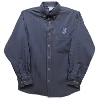 Infant Vive La Fete Navy Rhode Island Rams Gingham Button-Down Long Sleeve Shirt