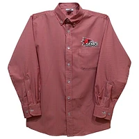 Infant Vive La Fete Red SEMO Redhawks Gingham Button-Down Long Sleeve Shirt
