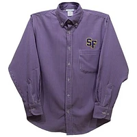 Infant Vive La Fete Purple San Francisco State Gators Gingham Button-Down Long Sleeve Shirt