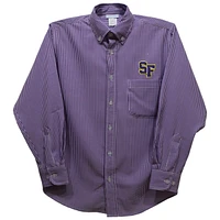Infant Vive La Fete Purple San Francisco State Gators Gingham Button-Down Long Sleeve Shirt