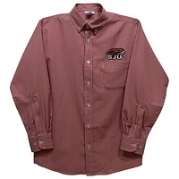 Infant Vive La Fete Crimson Saint Joseph's Hawks Gingham Button-Down Long Sleeve Shirt