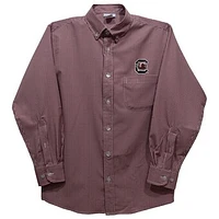 Infant Vive La Fete Garnet South Carolina Gamecocks Gingham Button-Down Long Sleeve Shirt