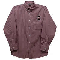 Infant Vive La Fete Garnet South Carolina Gamecocks Gingham Button-Down Long Sleeve Shirt