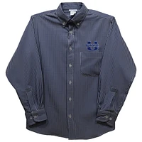 Infant Vive La Fete Navy Utah State Aggies Gingham Button-Down Long Sleeve Shirt
